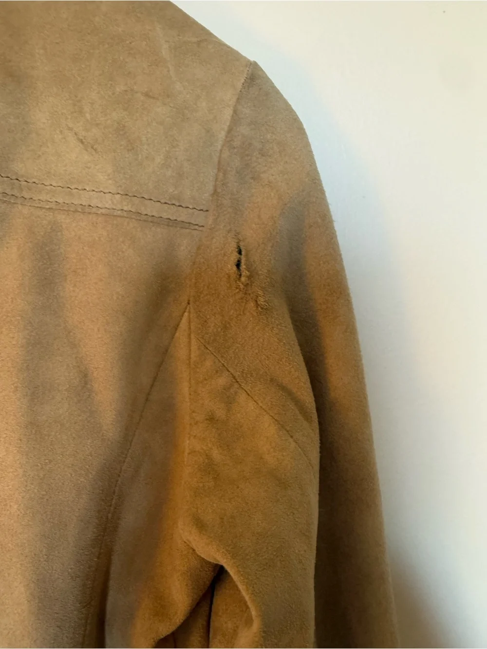 J.Crew Tan Suede Leather Zip Jacket XS Style 62065 Genuine Leather